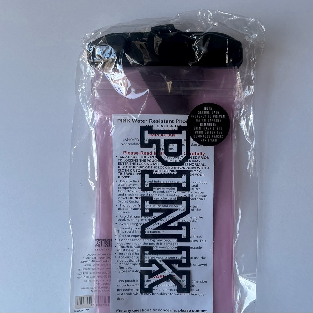 Pink water resistant phone case